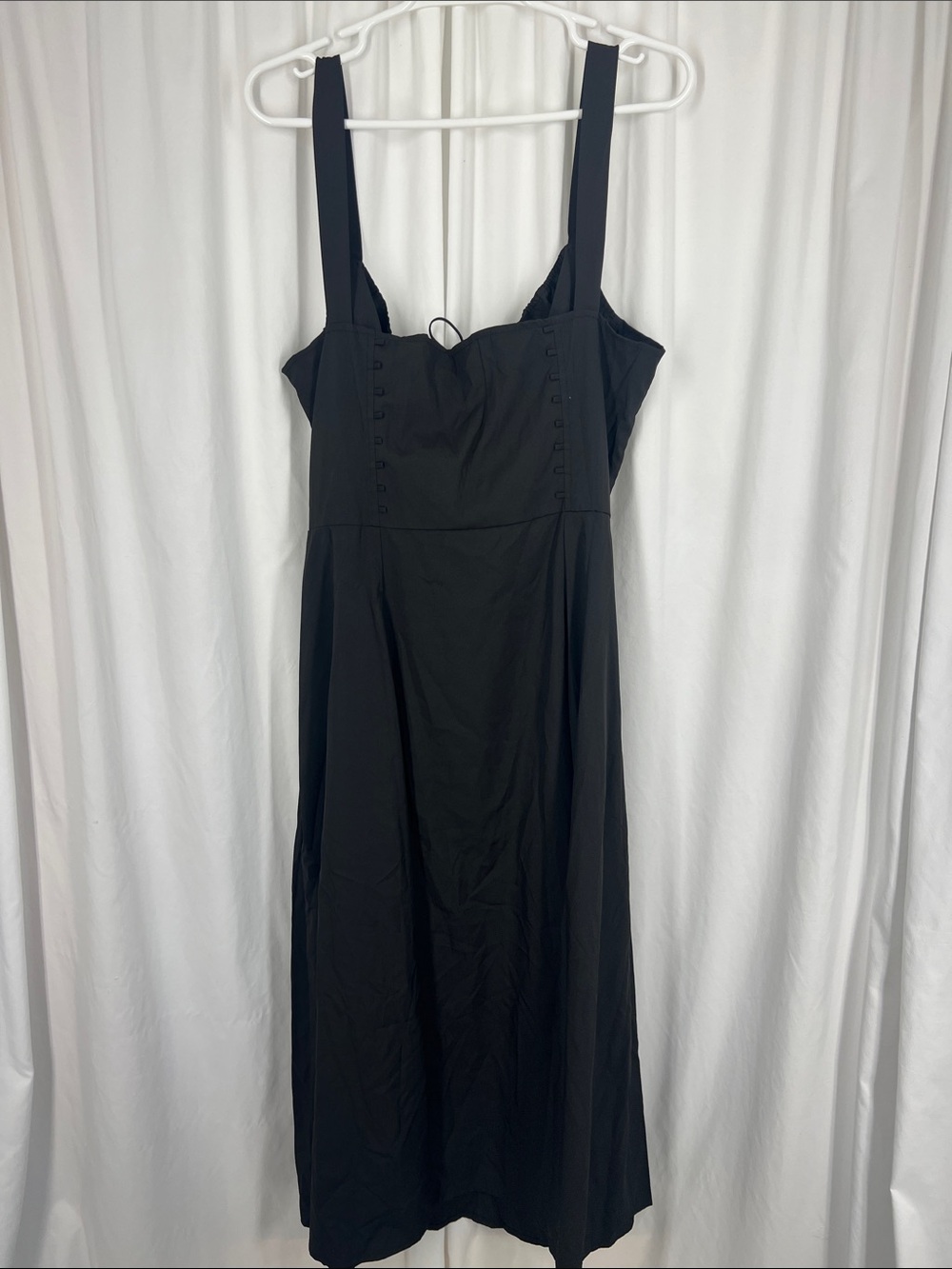 Women's XL Maxi Milkmaid Dress with Tie Front Pockets Witchy Renaissance - Picture 8 of 11